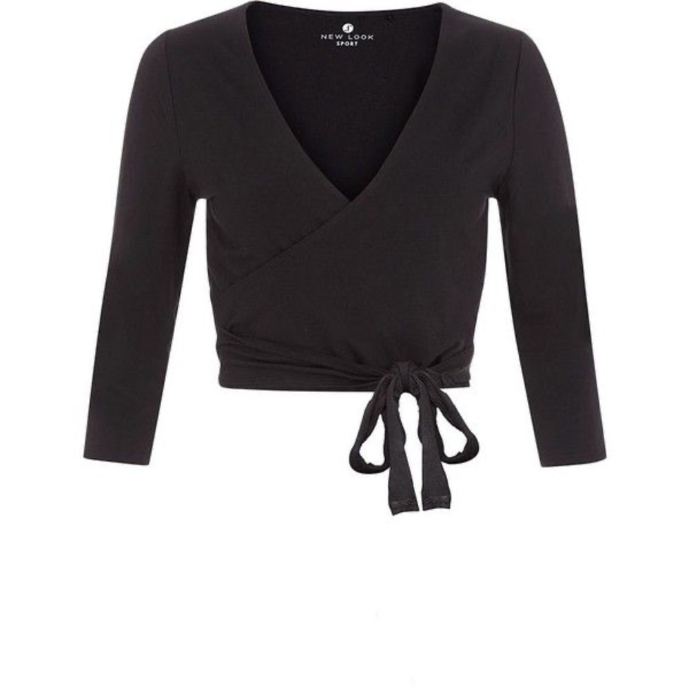 Forever 21 Black Wrap Top